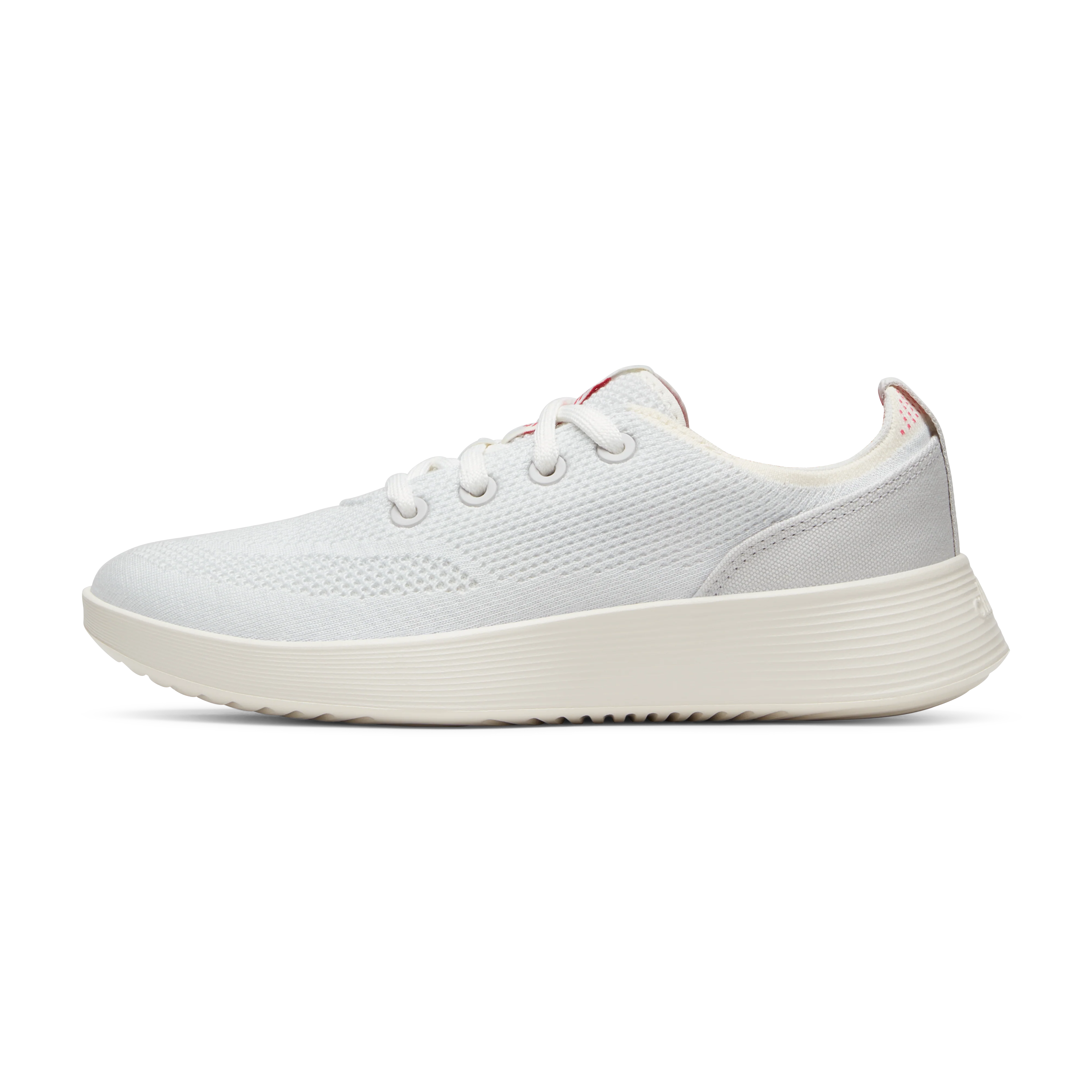 Women's Tree Runner Go - Blizzard/Vivid Red (Natural White Sole) - Image 2