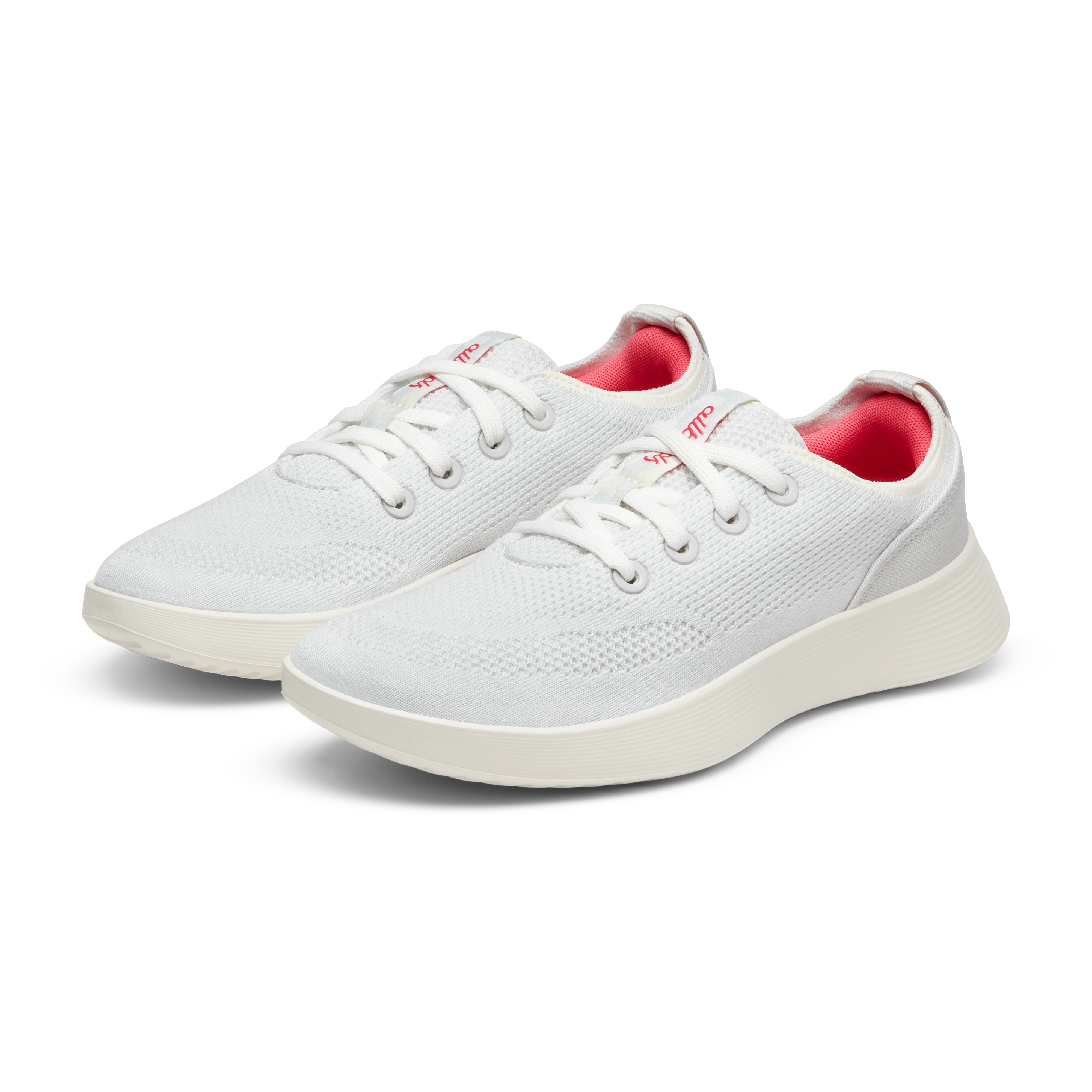 Women's Tree Runner Go - Blizzard/Vivid Red (Natural White Sole) - Image 6
