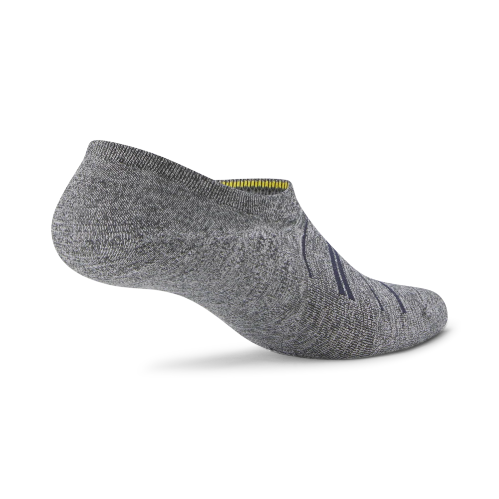 Anytime No Show Sock - Natural Grey Heather/Deep Navy - Image 2